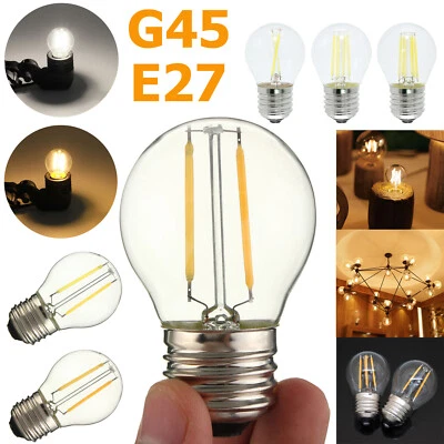 Retro E27 LED Light Bulbs 220V G45 Glass Edison Bulb Lamp for Home Bedroom Decor - Image 1 of 4