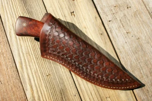 Custom Leder Messerscheide. Große 7 7/8" x 2 1/2" mit Öffnung 2 1/4" A1 - Bild 1 von 4