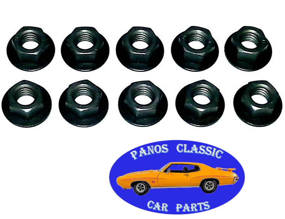 Cuadro de guardabarros motor Ford Lincoln Mercury correcto de fábrica 5/16-18 tuercas 10 piezas #65 Foto 1 de 4