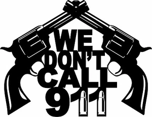 Warning Gun Protection 2nd Amendment 911 Truck Car Window Vinyl Decal Sticker - Picture 1 of 3