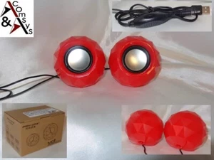 600W Speaker Boxen Mini Lautsprecher USB PC Laptop MP3 MP4 Portable Rot #MU - Bild 1 von 1
