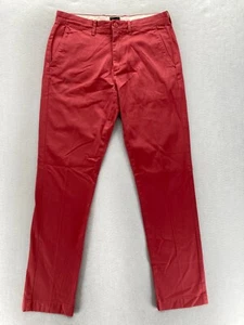 J.Crew 770 Pants Mens 31x32 Straight Leg Red Stretch Fabric Chino Preppy Travel - Picture 1 of 14
