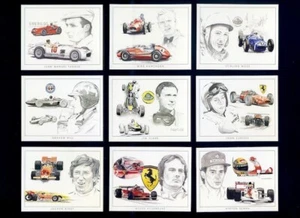 GRAND PRIX GREATS - Collectors Card Set - Fangio Hill Clark Moss Surtees Senna + - Picture 1 of 2