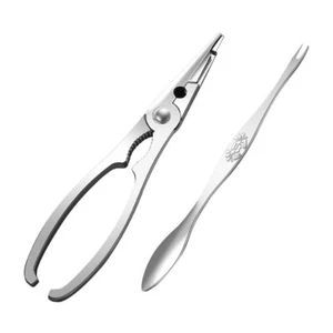 1 Set Stainless Steel Crab Eating Tool Crab Needle Crab Plier Seafood Tool ! - Picture 1 of 12