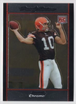 2007 BOWMAN CHROME ROOKIE Brady Quinn Rookie Cleveland Browns #BC57 - Image 1 of 2