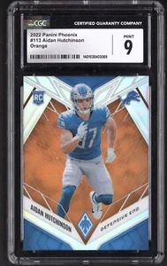 2022 Panini Phoenix Orange #113 Aidan Hutchinson RC ROOKIE 59/99 CGC 9 MINT - Foto 1 di 2