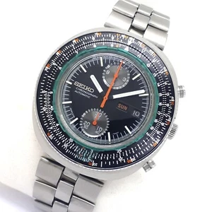 Seiko 6138-7000 Calculadora Regla Deslizante Cronógrafo-Vintage Automático-Coleccionable - Imagen 1 de 10