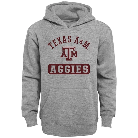 Outerstuff Texas A&M Aggies NCAA Youth (8-20) Banner Basic Fleece Hoodie, Grey Cover