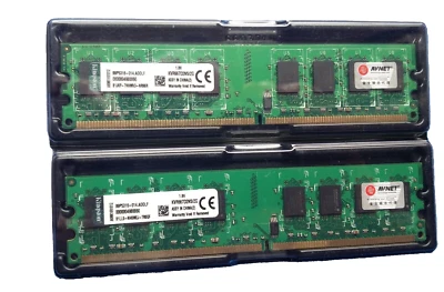 MEMORIE RAM KINGSTON 4 GB (2 x 2 GB) DDR2 667 MHz - 1,8 V - DIMM SDRAM PC2 - Imagen 1 de 4