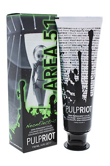 Pulp Riot Semi Permanent Hair Color Neon Electric Area 51 - 4oz