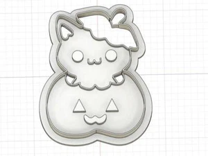 3D Druck Kürbis Kätzchen Ausstecher - Bild 1 von 1