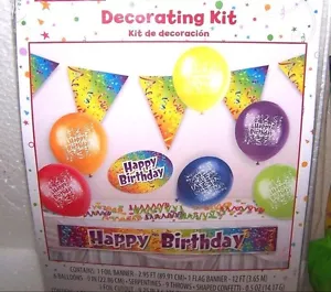 GEBURTSTAG PARTY SET LUFTBALLONS FOLIENBANNER KONFETTI ERWACHSENE JUNGE MÄDCHEN KINDER SORTIERT - Bild 1 von 4