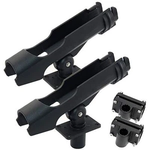 Power Lock Rod Holder with 2 Side Mounts Adjustable Boat Fishing Rod Racks SH... - Picture 1 of 7