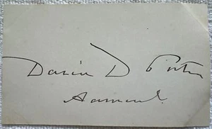 UNION Navy Admiral DAVID D PORTER signed Autogramm US Bürgerkrieg Unterschrift selten - Bild 1 von 3