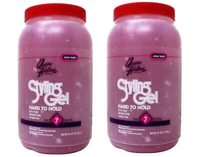 2 Pack Queen Helene Hard to Hold Styling Gel Firm Hold Alcohol Paraben Free 5 Lb - Image 1 of 3