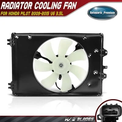 Radiator A/C Condenser Cooling Fan Assembly for Honda Pilot 2009-2015 V6 3.5L - Image 1 of 4