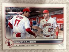 2022 Topps Update Mike Trout Shohei Ohtani Card "MVP Caliber" US-115