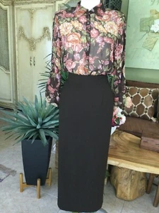 NWOT CAbi Woman 100% Silk 3/4 Sleeve Floral Blouse Multi-earth colors Size L - Picture 1 of 24