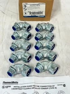 LOT OF 10 Thomas & Betts 1/2" 90° LiquidTight Flex Connector For SealTight 5372 - Picture 1 of 9