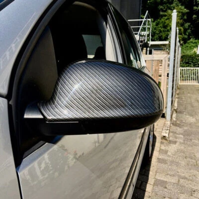 2PCS For Volkswagen VW Golf 5 GTI MK5 Carbon Fiber Door Side Mirror Cover Caps - Image 1 of 4
