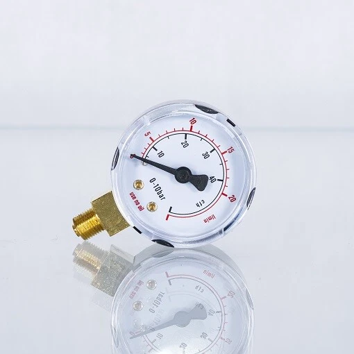Neu MINI Manometer  ? 50mm 10 bar Anschluss 1/8" UNTERE CO2,ARGON - Bild 1 von 1