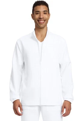 Cherokee Scrubs Men's Zip Front Jacket CK359A WHT White Free Shipping - Image 1 of 4