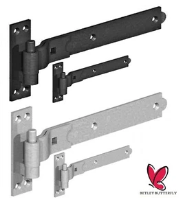 Hook and Band Hinges 10"-18" Gate Garage Heavy CRANKED Stable Shed Barn Door - Picture 1 of 14