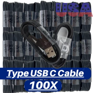Wholesale 100X Type USB-C Data Cable Fast Charger For Samsung Galaxy S20 S10 S9+ - Picture 1 of 11