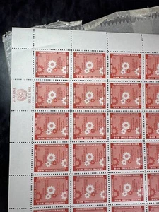 VINTAGE 3 CENT US STAMP 50ct LOT X 23 United Nations 1956-59 FULL SHEETS AS IS - Picture 1 of 5