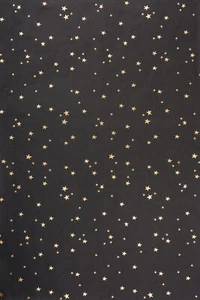 Décopatch Hot-Foil Papier STERNE GOLD/SCHWARZ 1 Stück 40x60cm 30g/qm Papier - Bild 1 von 2