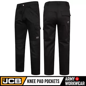 JCB Essential Cargo Combat Herren Arbeitshose mit Knieschützer Taschen schwarz marineblau - Bild 1 von 5