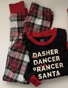 PJ PLACE Jolly Vibes Holiday Plaid Christmas Pajamas Size 7 - Picture 1 of 3