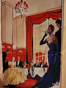1956 MENU  COLONY RESTAURANT FRENCH LUNCHEON MENU FOR PAULETTE AMES MOORE ART - Picture 1 of 15