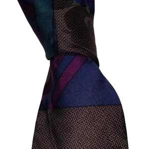Robert Talbott Necktie Men's Silk Multicolor Geometric Designer Tie EUC - Picture 1 of 3