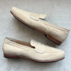 NUEVO Mocasín Adelante Hecho a Pedido Bronceado Nubuck Penny Mujeres 10.5 Preppy Academia - Imagen 1 de 16