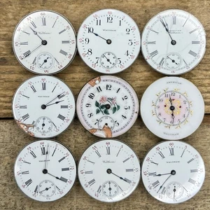0s Waltham Pocket Watch Movements - Grade 60, Seaside - 7 Jewels, Fancy Dial - Picture 1 of 2