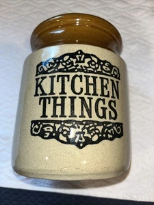 Vintage Moira Handmade English Stoneware Crock Jar for KITCHEN THINGS Utensils - Picture 1 of 3