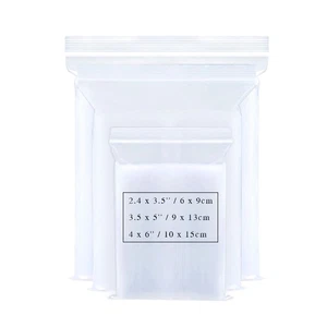 Kleine Plastiktüten für Schmuck 300 Stck. 3 verschiedene Größen transparent Reißverschluss Beutel J... - Bild 1 von 7