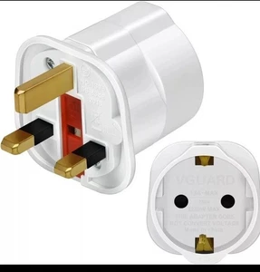 3x VGUARD European to UK Adapter, 1pack Plug Adapter EU to UK Plug Adapter 2 Pin - Bild 1 von 8