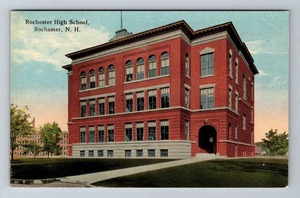 Postal antigua, vintage de Rochester NH-New Hampshire, Rochester High School - Imagen 1 de 2