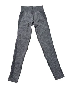 Gymshark Leggings Womens Medium Gray Seamless High Waist Workout Athletic Pants - Picture 1 of 7