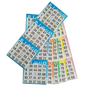 Bingo Paper Game Cards - 3 cards - 5 sheets - 100 books of 5 sheets - Picture 1 of 2