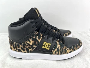 DC Shoes Cure Zapatillas altas de skate para mujer 7,5 Cheetah Animal Print negras - Imagen 1 de 10