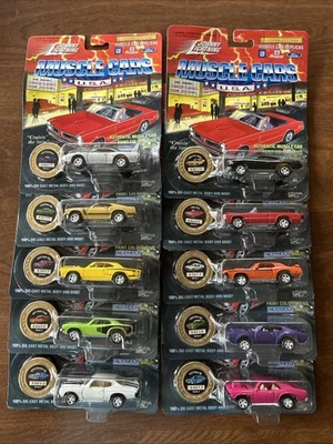 Complete Set of 10 Johnny Lightning 1/64 Muscle Cars Cruisin' the Strip Series 3 - Image 1 of 4