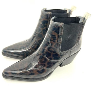 SAM EDELMAN DAMEN WINONA REGEN WESTERN BOOTIE SCHWARZ LEOPARD GRÖSSE 7 - Bild 1 von 11