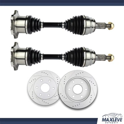 Front CV Axle + Brake Discs Rotors For Chevrolet Suburban 1500 5.3L 2000-2006 Foto 1 de 4