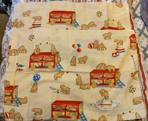 Vtg BARNUM & BAILEY ANIMAL CRACKERS Bottom Sheet & 2 Pillow Cases FULL SIZE  - Picture 1 of 5
