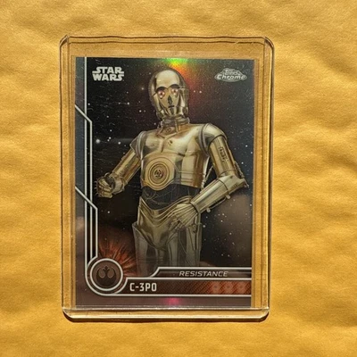 2023 TOPPS CHROME STAR WARS C-3PO REFRACTOR#66 - Image 1 of 2