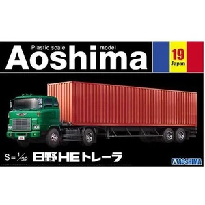 “Heavy Freight Series No. 19” Plastic model 1 32 Hino HE trailer [09895] Used - Picture 1 of 2