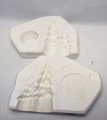 Molde deslizante de cerámica Scioto S-895 árbol de Navidad y tocadiscos para base 2 piezas 1984 Foto 1 de 4